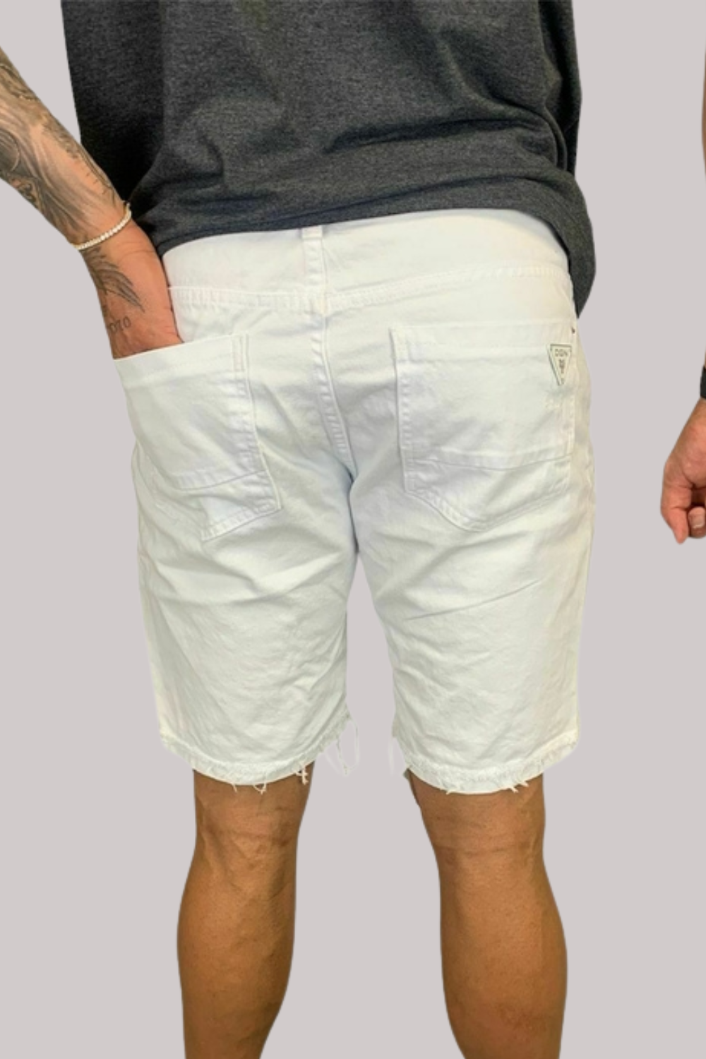 BERMUDA DEGRANT SARJA AMASSADO DESTROYED C/ BAINHA