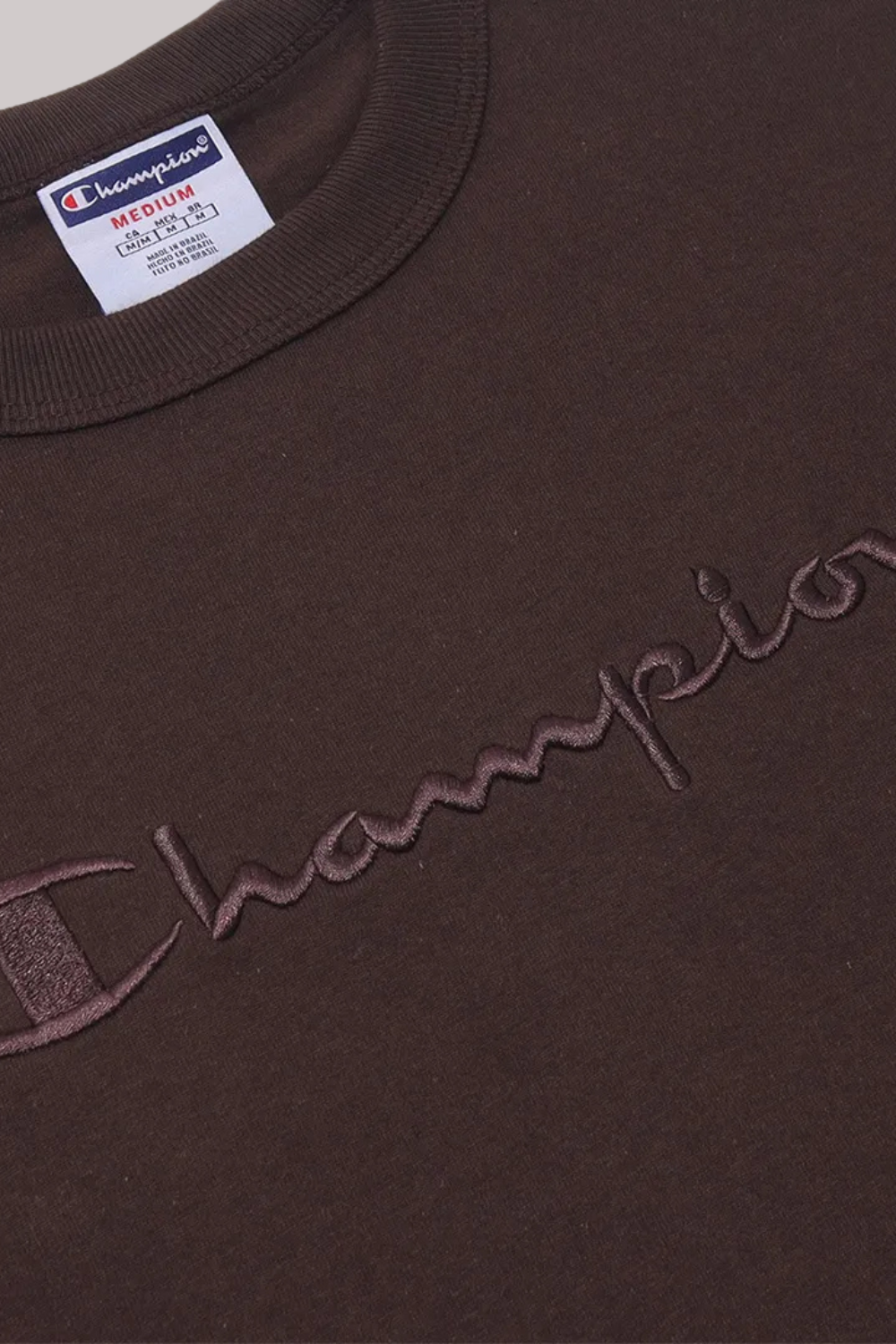 CAMISETA CHAMPION BORDADO EVA TECIDO MEIA MALHA GROSSO