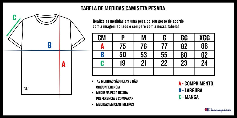 CAMISETA CHAMPION PES MC LOGO EMBROIDERY SCRIPT Y08069B-MR