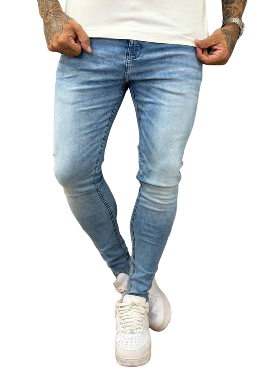 CALÇA LLEVA JEANS SKINNY BASICA MARMORIZADA LL9102