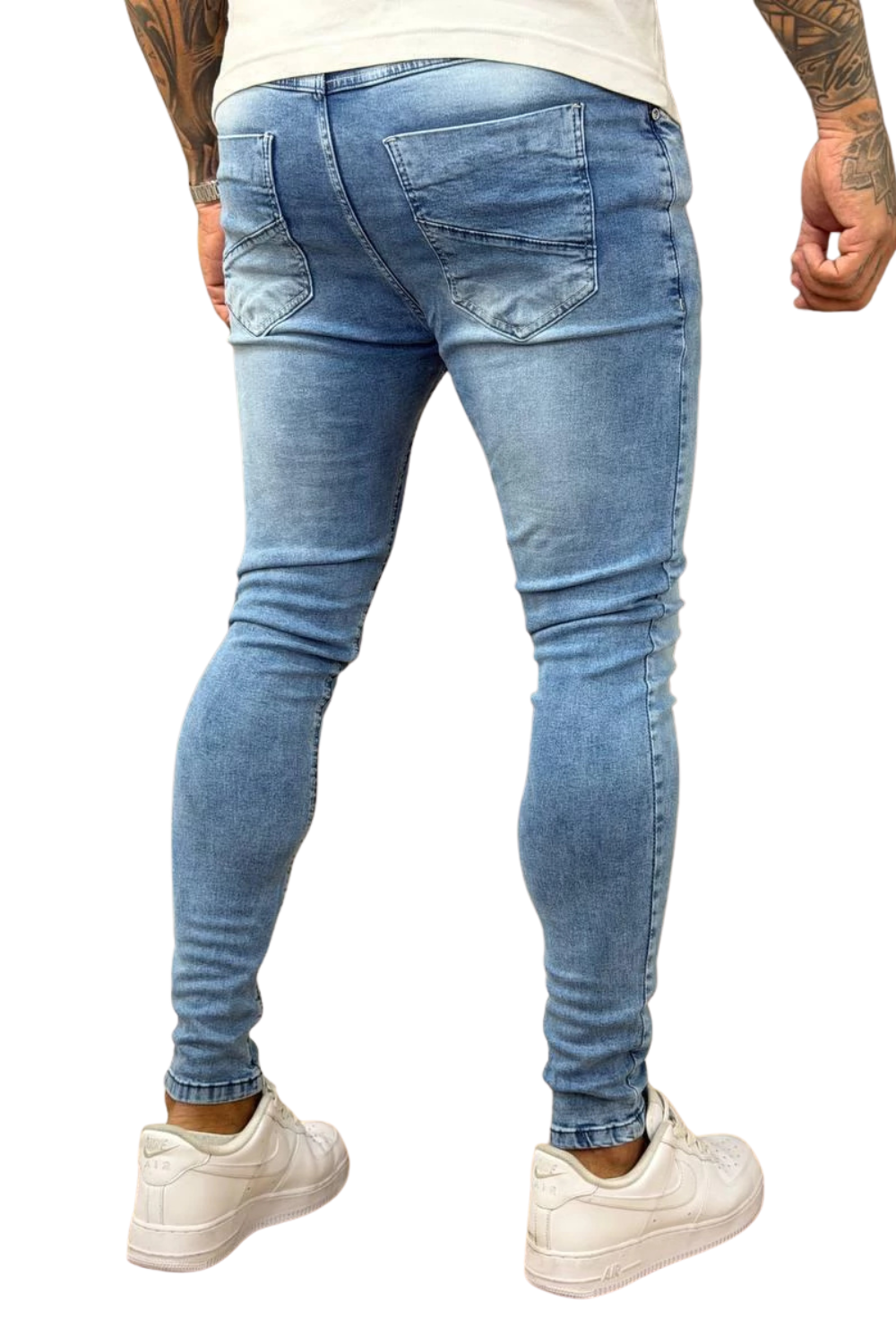CALÇA LLEVA JEANS SKINNY BASICA MARMORIZADA LL9102