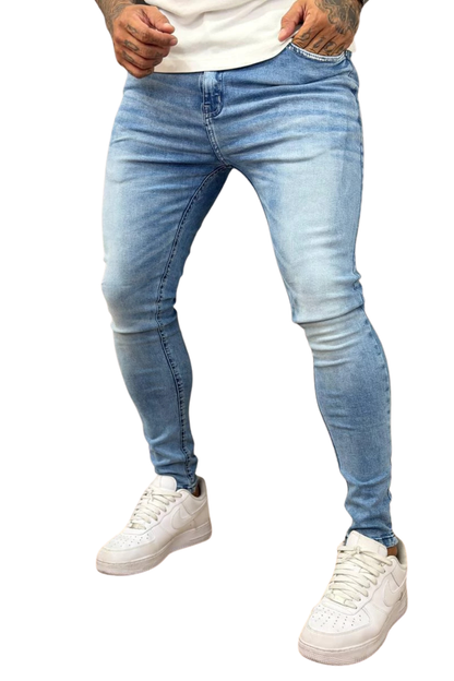 CALÇA LLEVA JEANS SKINNY BASICA MARMORIZADA LL9102