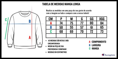 CAMISETA MANGA LONGA CHAMPION CLOG BORDADO T3244BY06145.MR